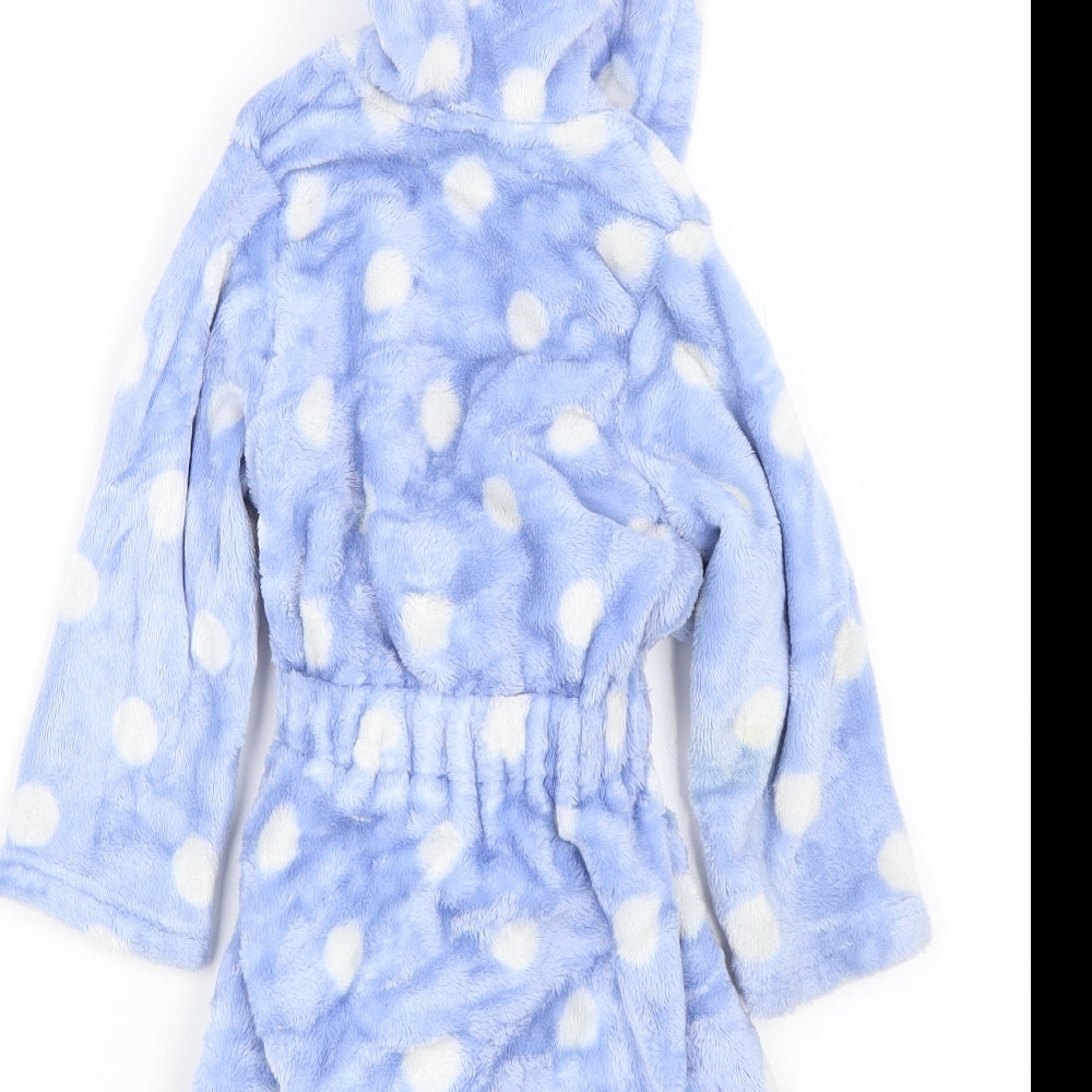 Marks and Spencer Baby Blue Polka Dot  Babydoll Robe Size 12-18 Months