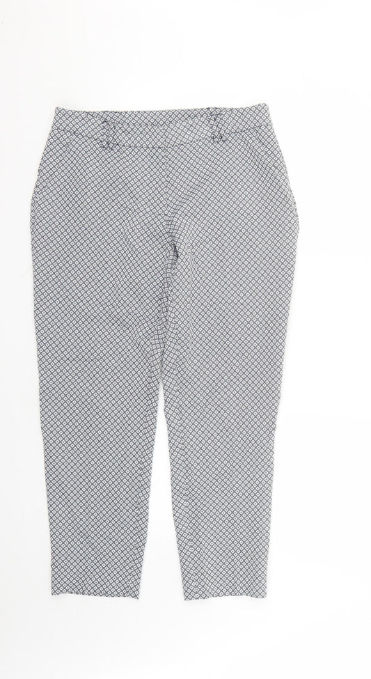 Dorothy Perkins Womens Multicoloured Geometric  Trousers  Size 10 L25 in