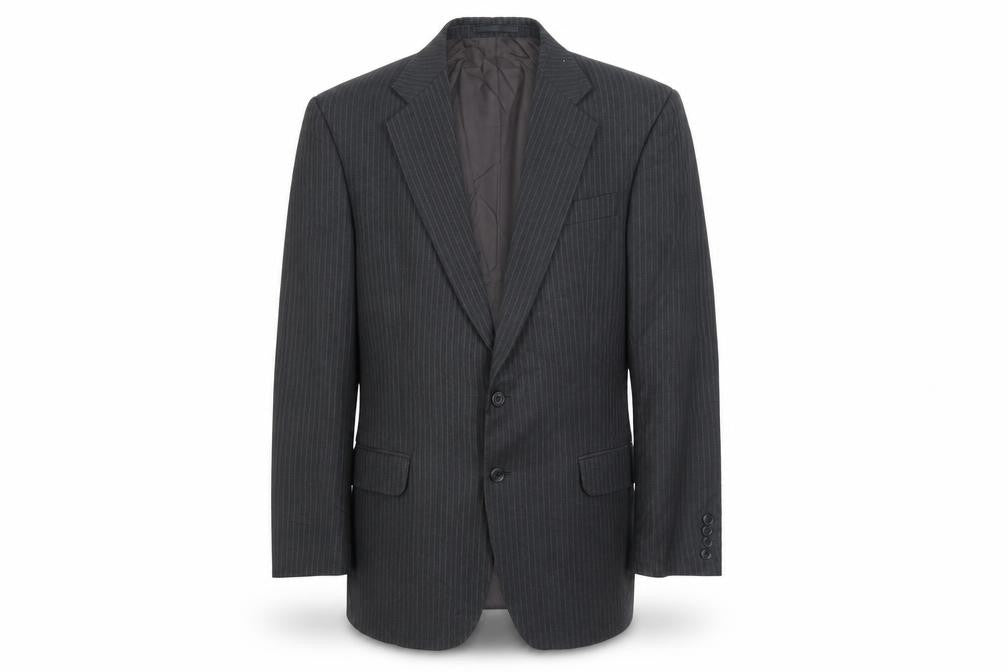St Michael Mens Grey Striped Jacket Suit Jacket Size M