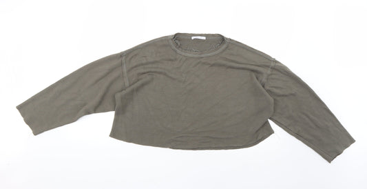 Zara Womens Green   Pullover Jumper Size S
