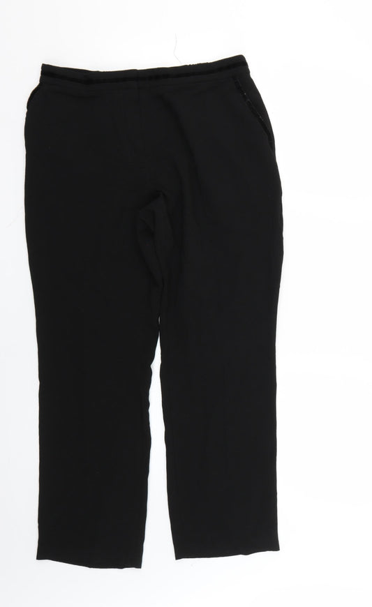 Marks and Spencer Womens Black   Trousers  Size 12 L25 in