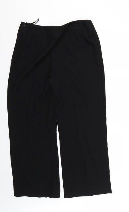 Country Casuals Womens Black Trousers Size 14 L27 in
