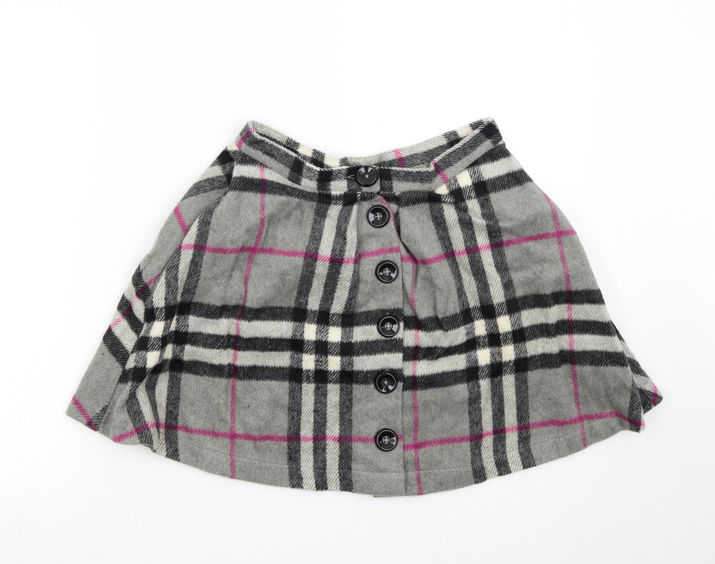 ikandi Womens Grey Check  Mini Skirt Size 10