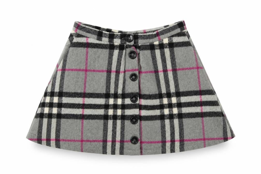 ikandi Womens Grey Check  Mini Skirt Size 10