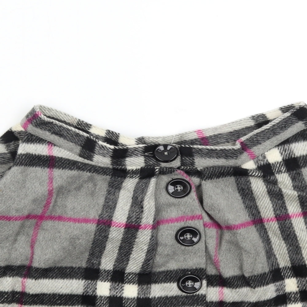 ikandi Womens Grey Check  Mini Skirt Size 10