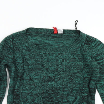 H&M Womens Green   Pullover Jumper Size 4