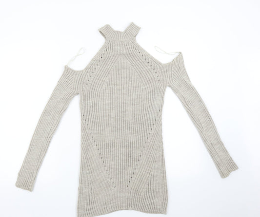 Select Womens Beige  Knit Pullover Jumper Size 8