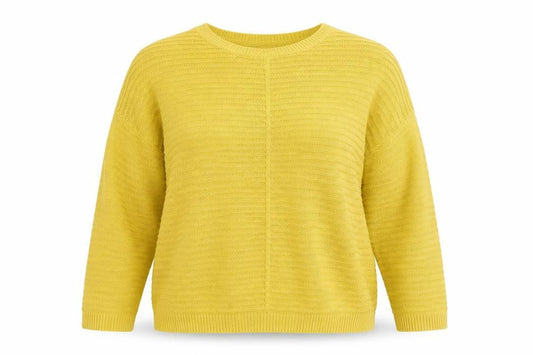 Peacocks Womens Yellow  Knit Pullover Jumper Size L