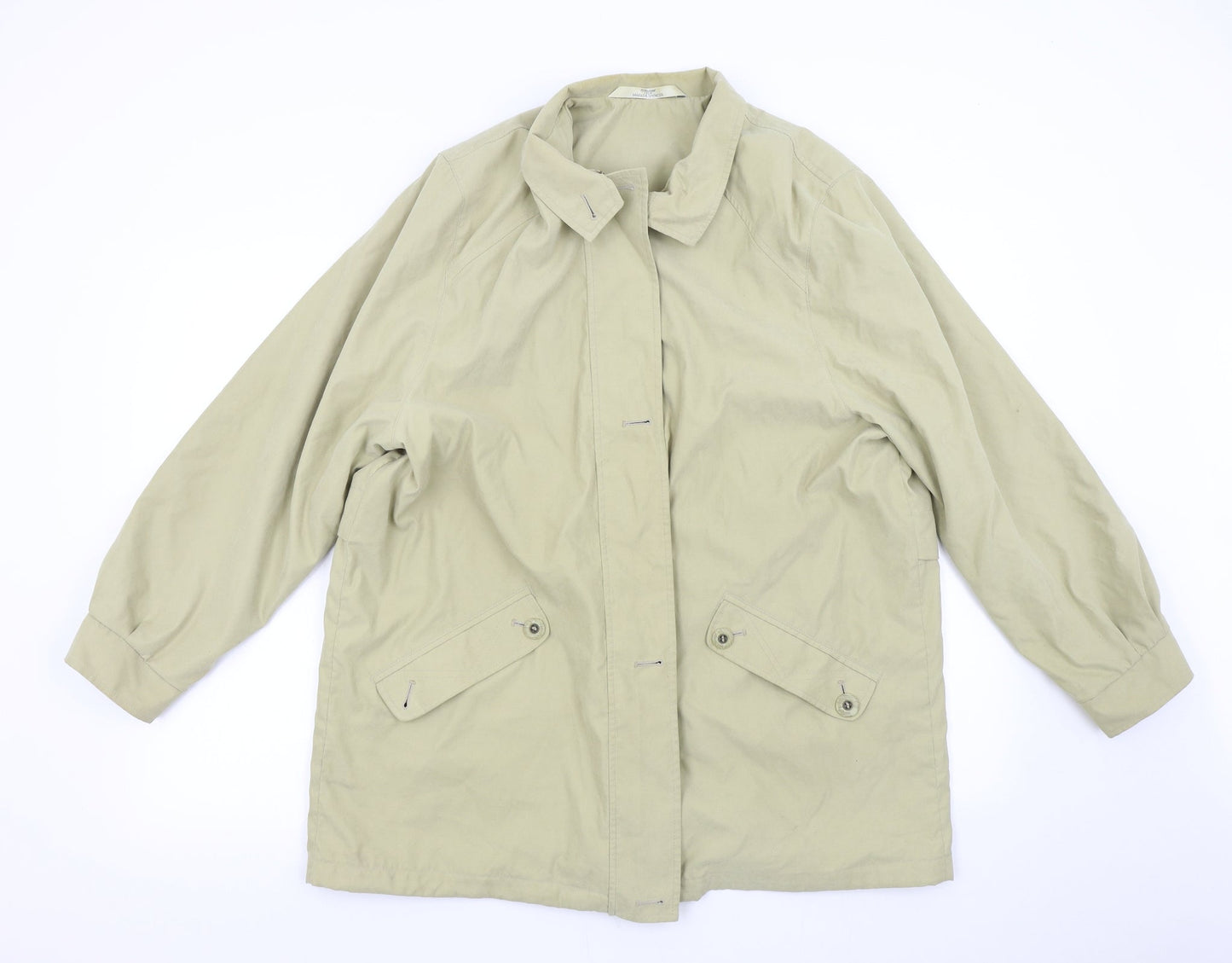 M&S Womens Yellow   Overcoat Coat Size 16