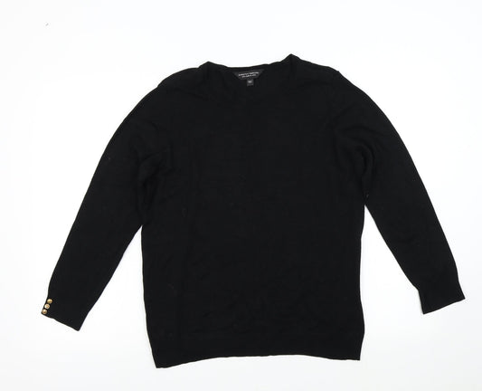 Dorothy Perkins Womens Black  Knit Pullover Jumper Size 18