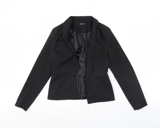Boohoo Womens Black   Jacket Blazer Size 8  - Shoulder Pads