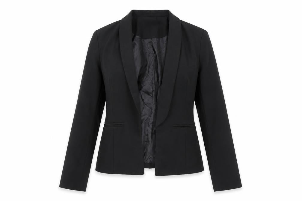Boohoo Womens Black   Jacket Blazer Size 8  - Shoulder Pads