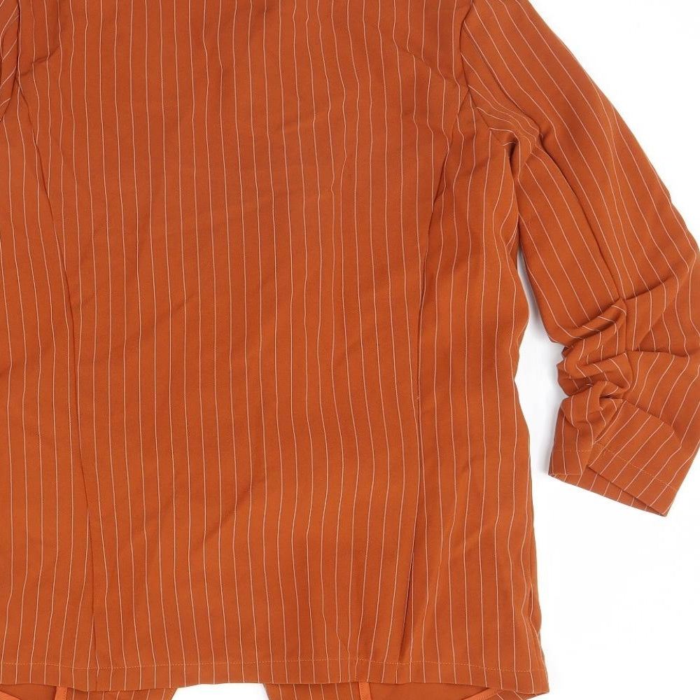 Villa Womens Brown Striped  Jacket  Size S