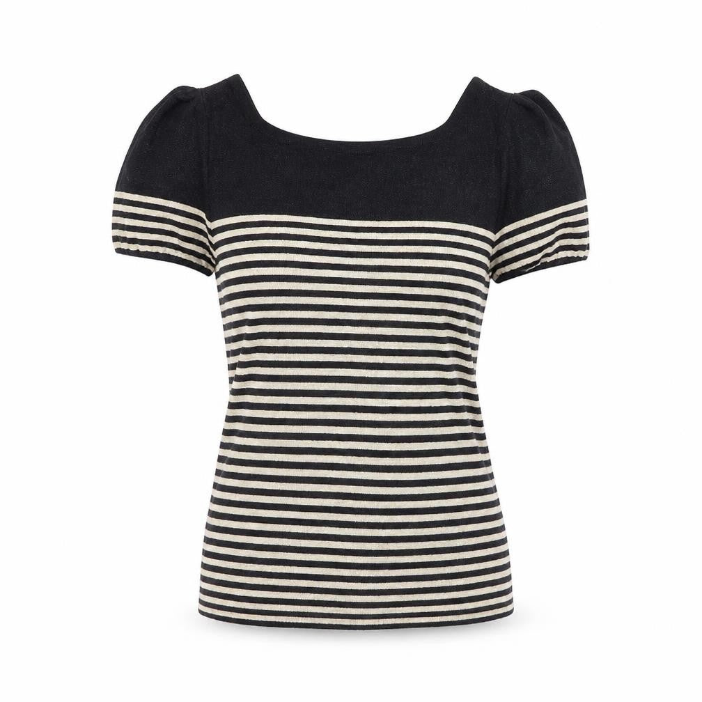 NEXT Womens Beige Striped  Basic Blouse Size 12
