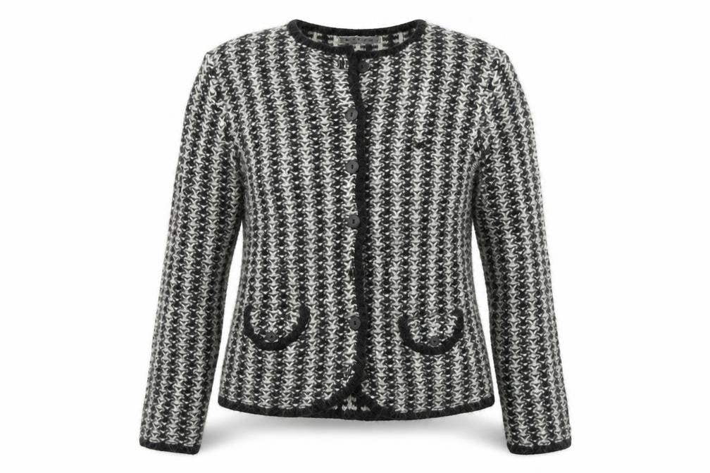 Emerco Womens Black Herringbone  Jacket  Size 10