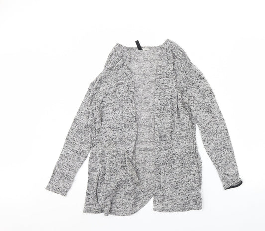 Divided Womens Grey Herringbone  Cardigan Jumper Size S