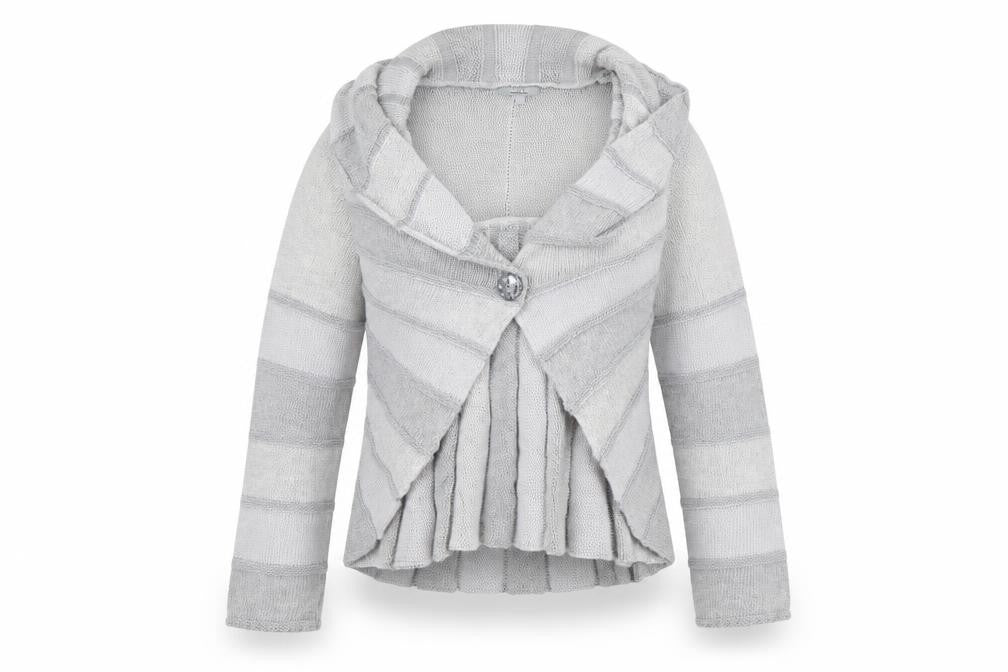 Per Una Womens Grey Striped  Jacket  Size L