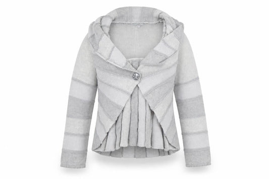Per Una Womens Grey Striped  Jacket  Size L
