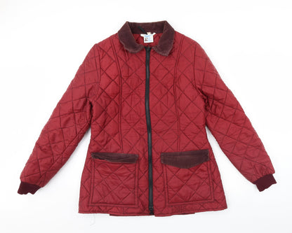 Preworn Womens Red   Rain Coat Coat Size 10