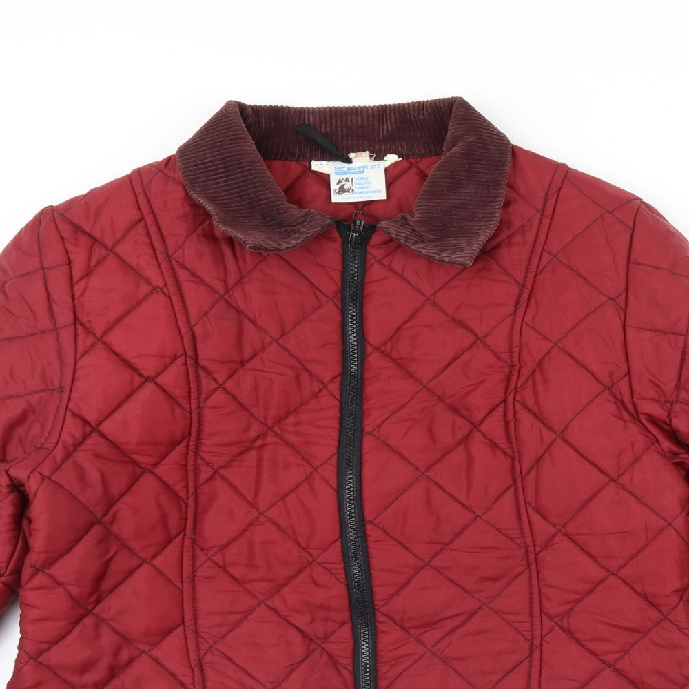 Preworn Womens Red   Rain Coat Coat Size 10