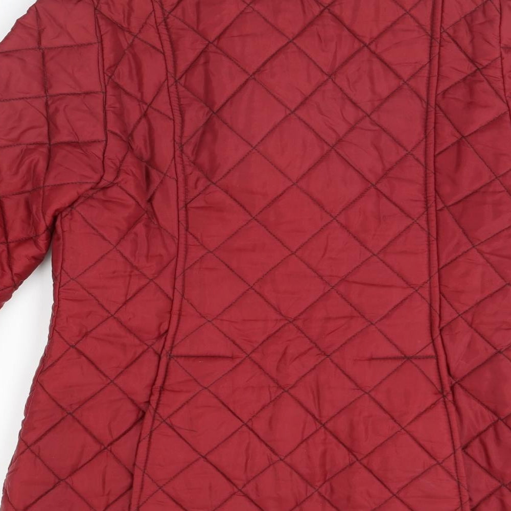 Preworn Womens Red   Rain Coat Coat Size 10