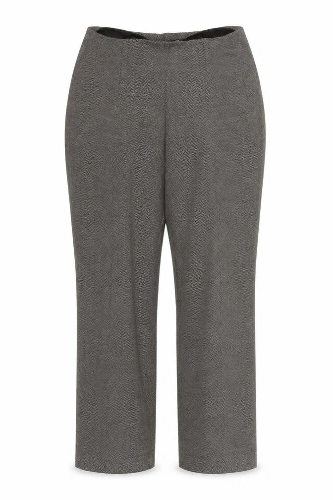 Bonmarché Womens Brown Geometric Trousers Size 16 L28 in