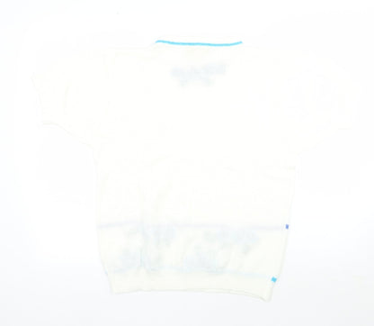 Rival Womens White Floral  Basic T-Shirt Size M