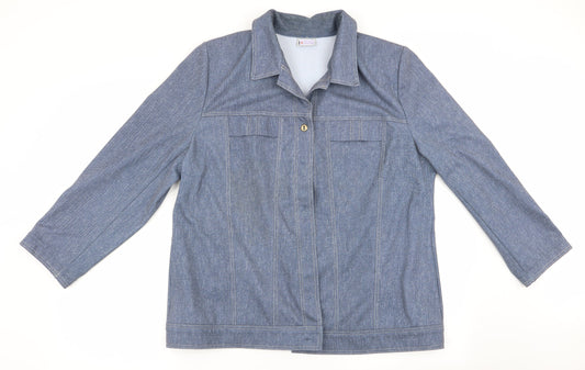Finn Karelia Womens Blue   Jacket    - Denim Look Shirt Style Jacket