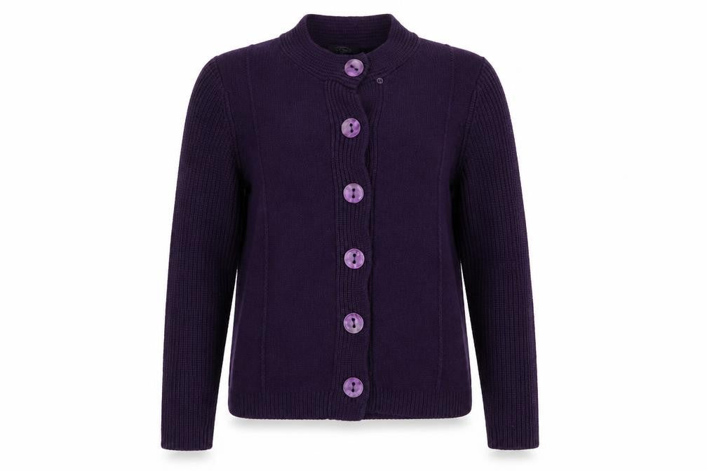 Bonmarché Womens Purple Cardigan Jumper Size L
