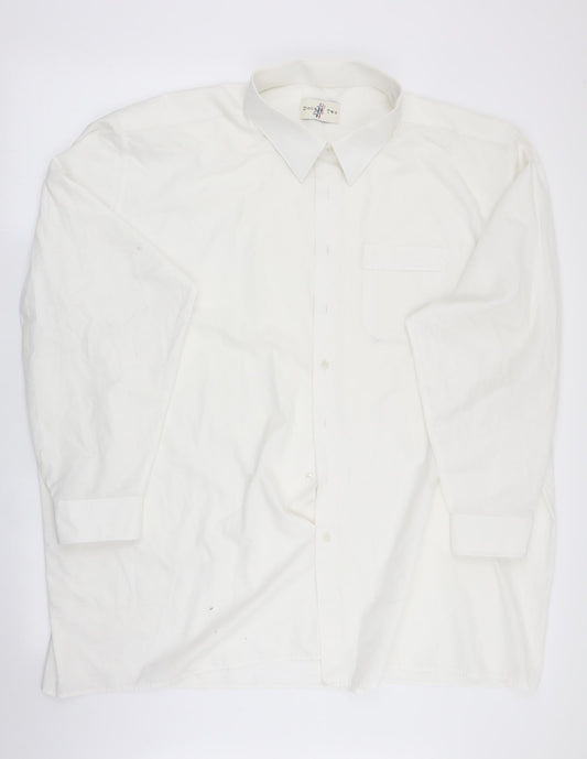 Double TWO Mens White    Button-Up