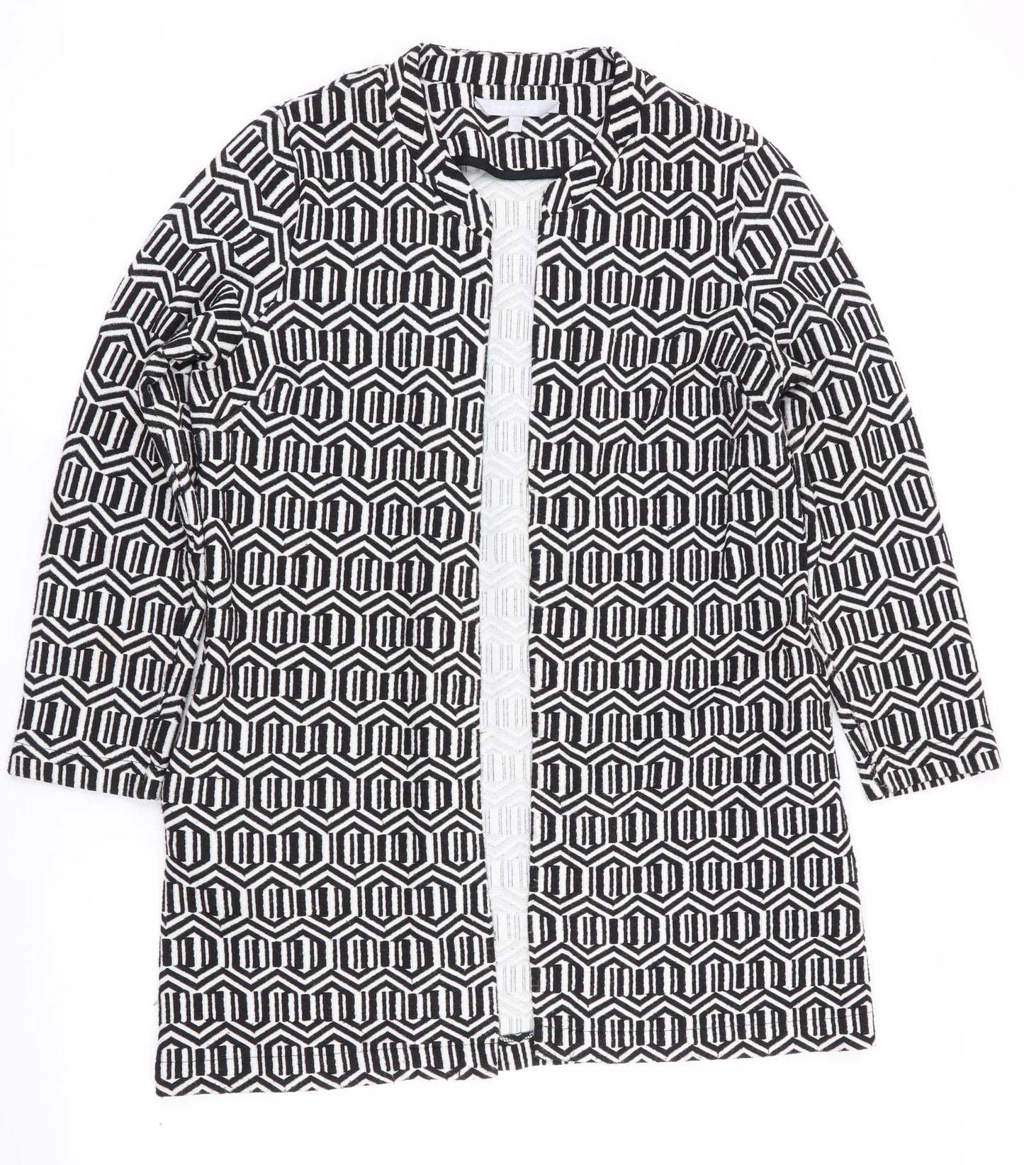 Redherring Womens Grey Geometric  Jacket  Size 14  - Longline Jacket