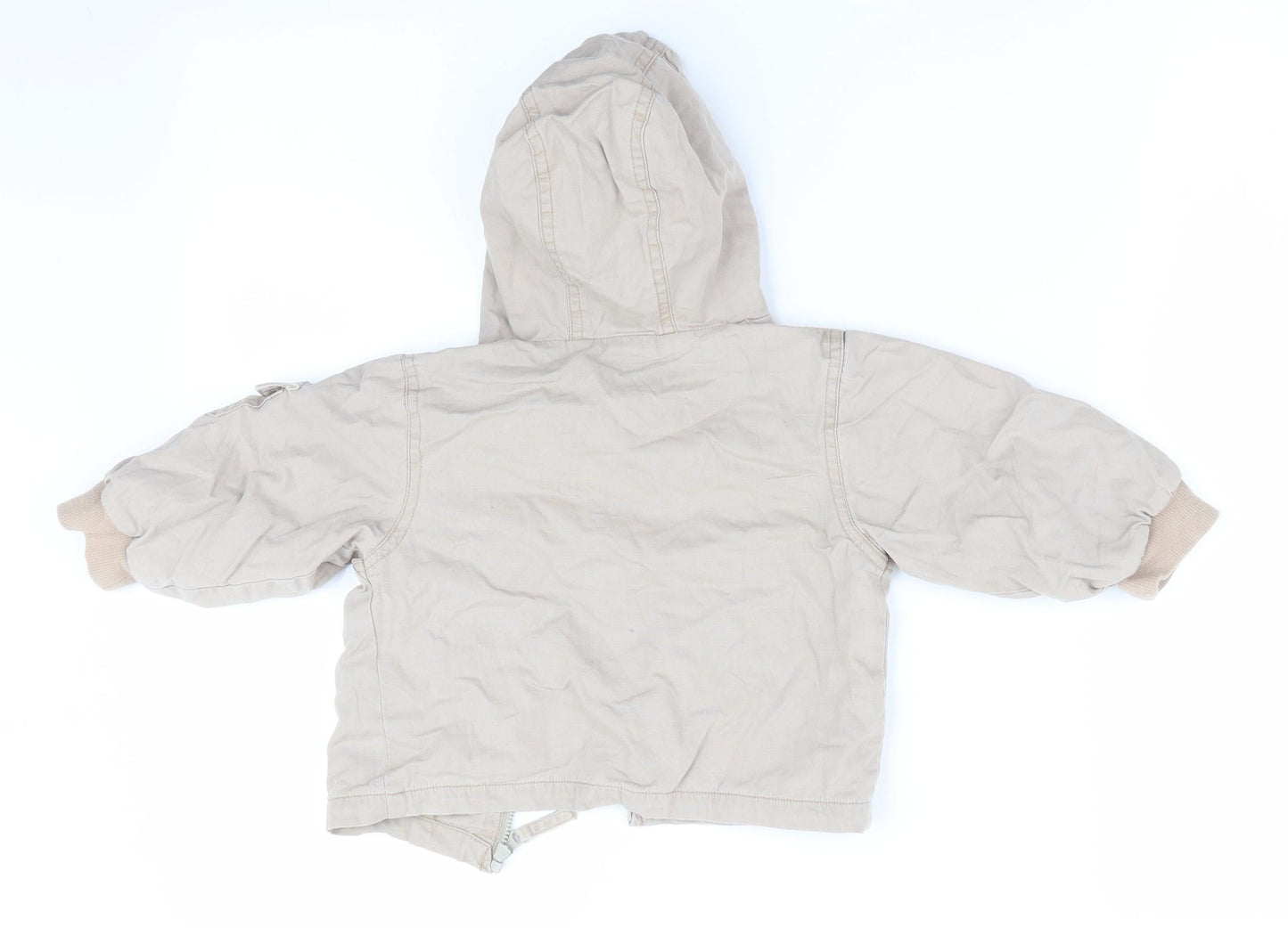 M&Co Boys Beige   Basic Coat Coat Size 9-12 Months