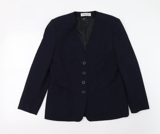 Bianca Womens Blue   Jacket Blazer Size 12