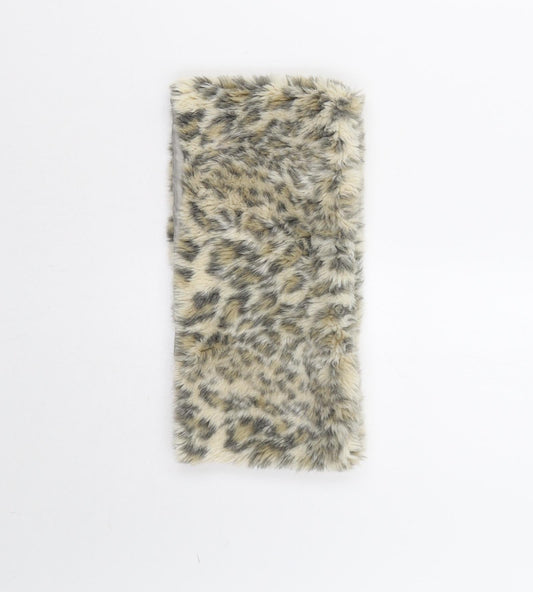Preworn Womens Beige Animal Print   Scarf   - Snood