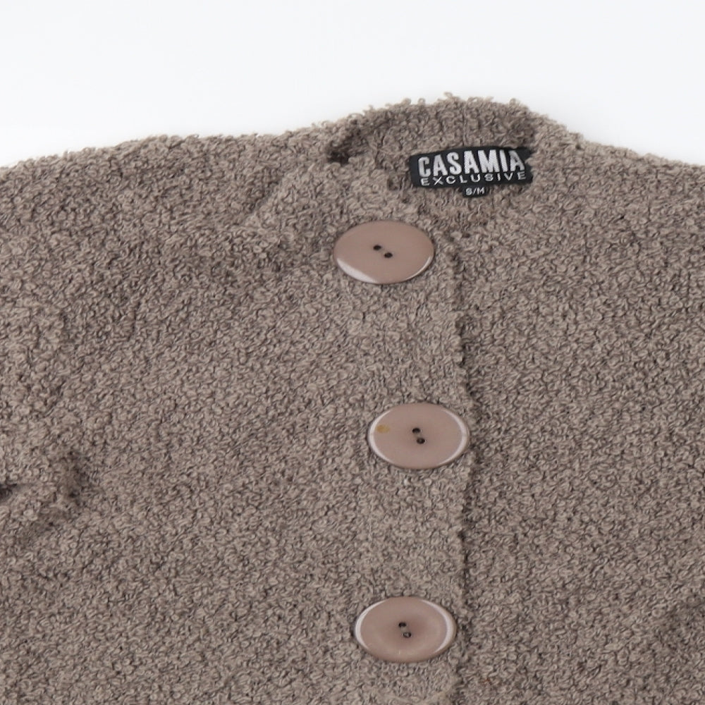 Casamia Womens Beige   Overcoat Coatigan Size M