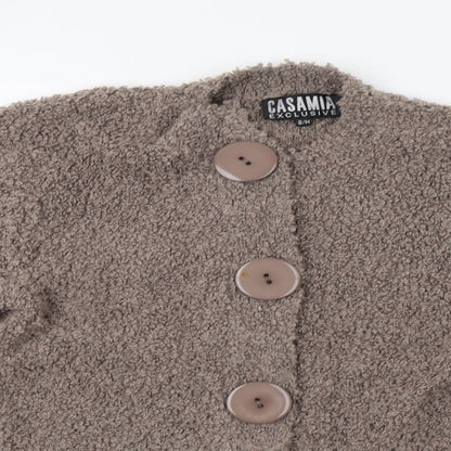 Casamia Womens Beige Overcoat Coatigan Size M