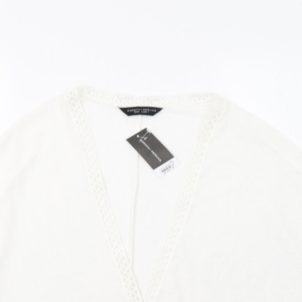 Dorothy Womens White   Cardigan Jumper Size S
