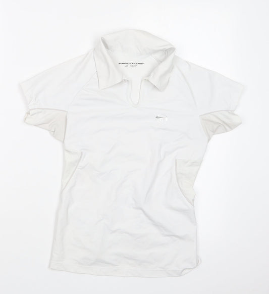 Sergio Tacchini Womens White   Basic T-Shirt Size S
