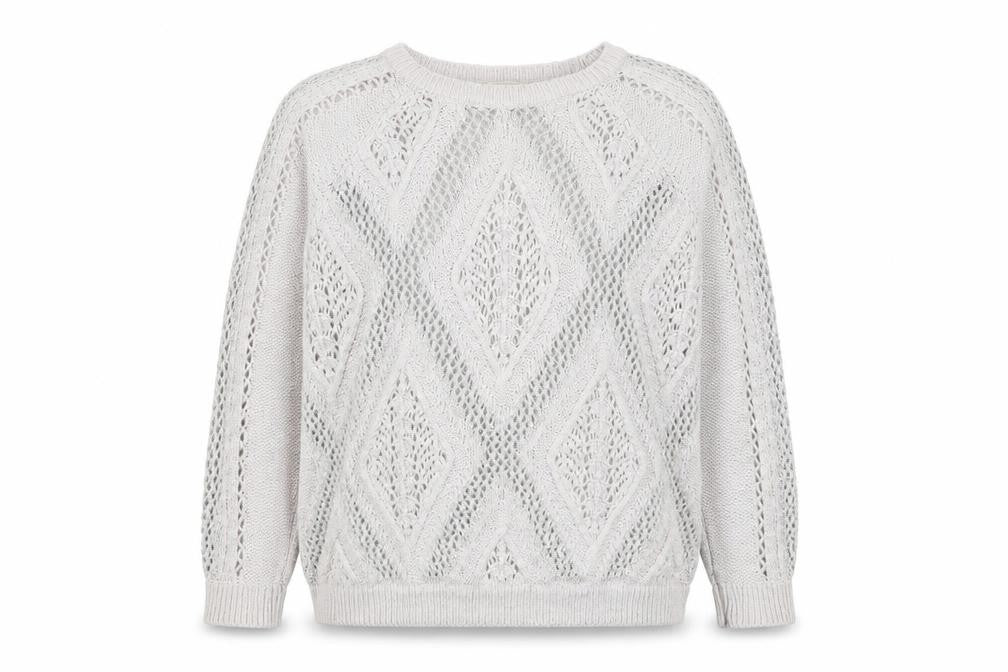 River Island Womens Grey Argyle/Diamond  Pullover Jumper Size 12