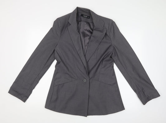 CHERRY Womens Grey   Jacket Suit Jacket Size L