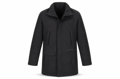 EWM Mens Black   Overcoat Coat Size S