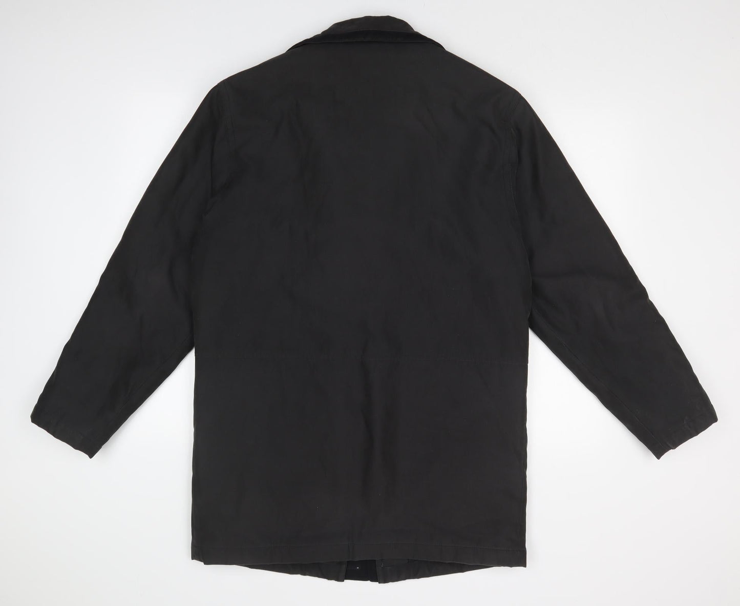 EWM Mens Black   Overcoat Coat Size S