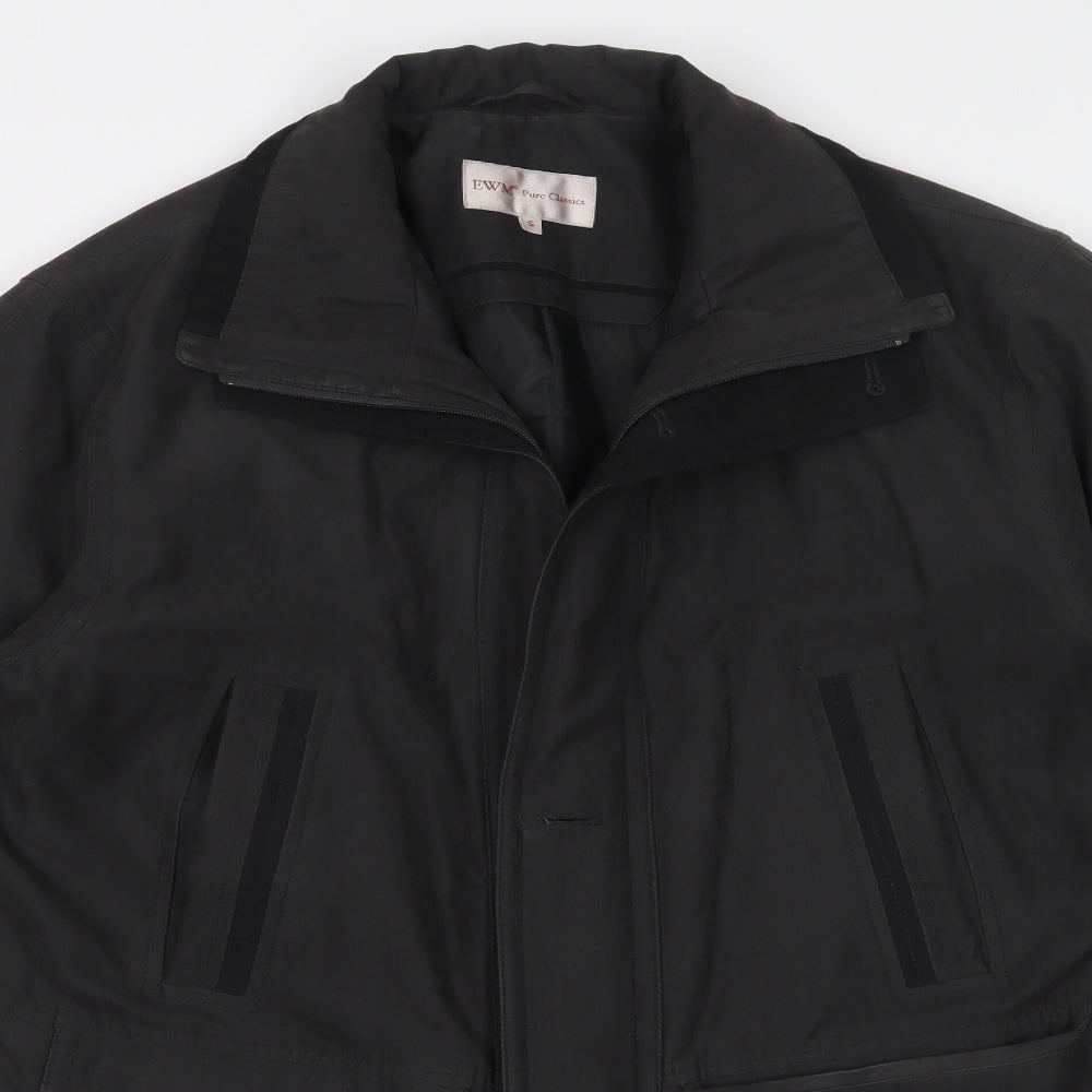 EWM Mens Black   Overcoat Coat Size S
