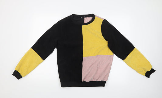 SheIn Womens Multicoloured Colourblock  Pullover Sweatshirt Size M