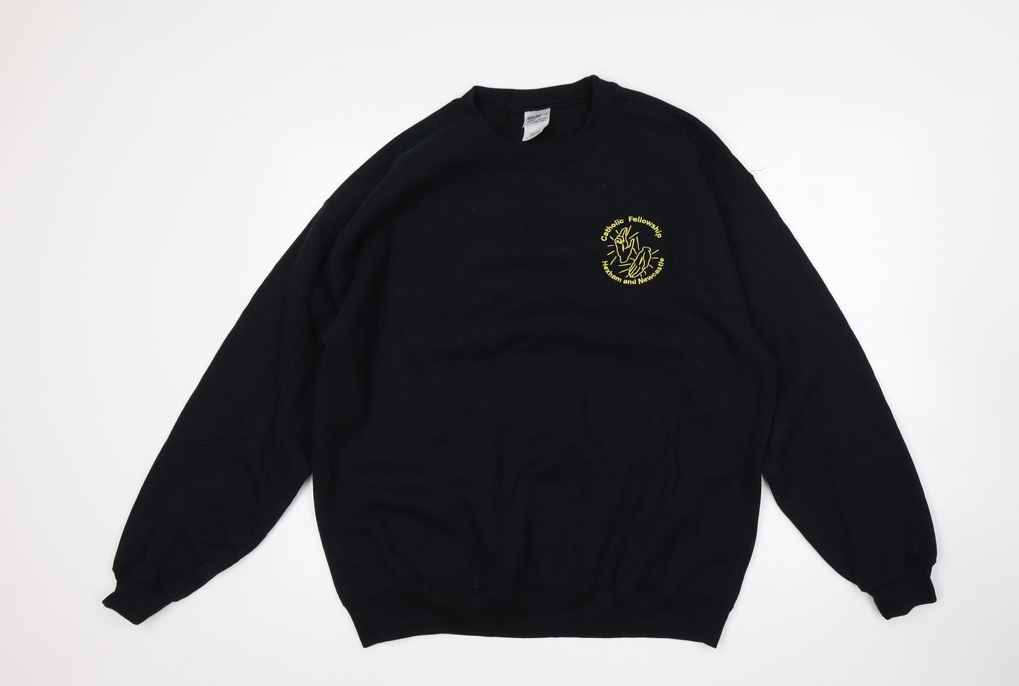 Gildan Womens Black   Pullover Sweatshirt Size L
