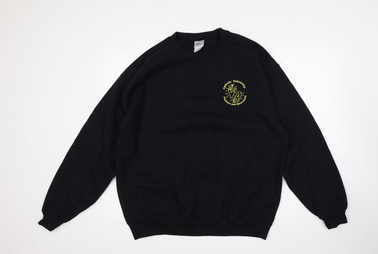 Gildan Womens Black   Pullover Sweatshirt Size L