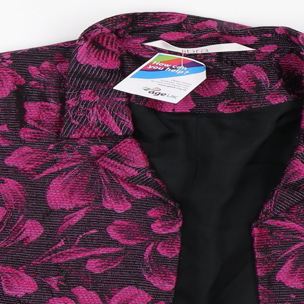 Libra Womens Multicoloured Floral  Shrug Jumper Size 12
