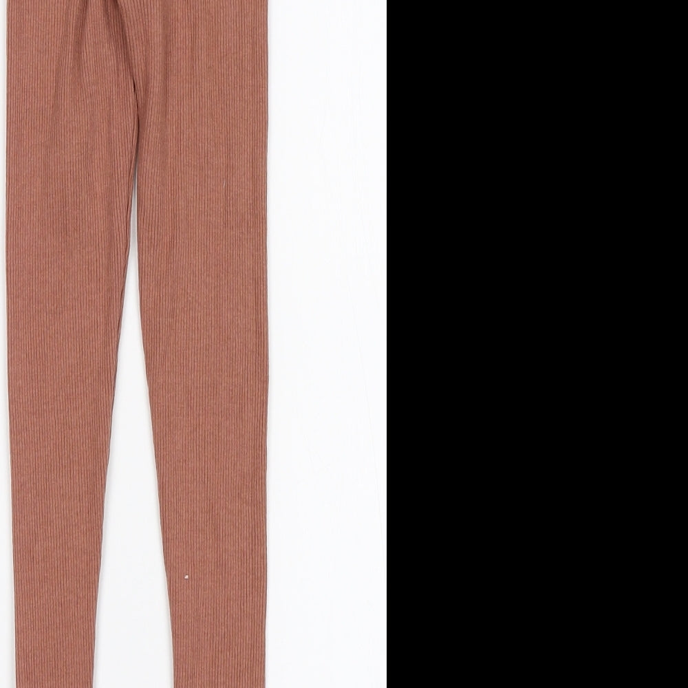 Boohoo Womens Pink   Capri Leggings Size 8 L23 in