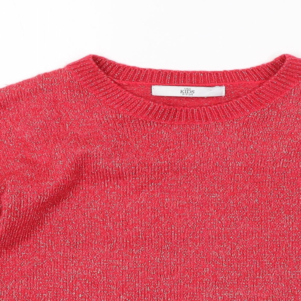 M&S Girls Pink   Pullover Jumper Size 8-9 Years