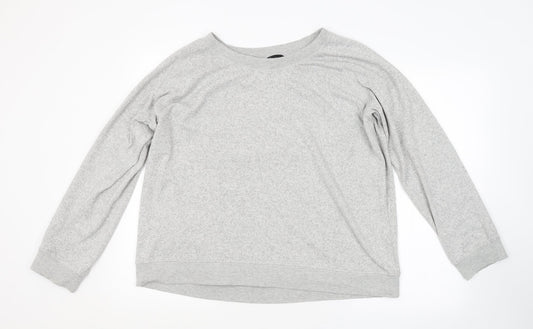 Feel Fabulous Womens Grey   Pullover Sweatshirt Size 18